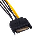Adapter SATA zu PCIe 6pin Stromversorgung für GPU 20cm s-ata