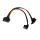 SATA Y-Kabel 2x sata Adapter 20cm s-ata 15pin 90Grad Winkel