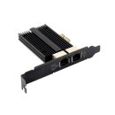 2-Port 2,5 Gbit PCIe Netzwerkkarte intel i226-V 2.5G LAN Ethernet Interface 2.5Gbps Dual