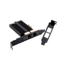 2-Port 2,5 Gbit PCIe Netzwerkkarte intel i226-V 2.5G LAN...