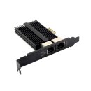 2-Port 2,5 Gbit PCIe Netzwerkkarte intel i226-V 2.5G LAN...