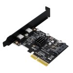 PCIe 3.0 zu USB 3.1 Gen2 Erweiterungskarte Dual-Port USB Typ-C 10Gbps ASMedia ASM3142