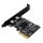 PCIe 3.0 zu USB 3.1 Gen2 Erweiterungskarte Dual-Port USB Typ-C 10Gbps ASMedia ASM3142